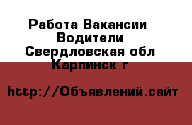 Работа Вакансии - Водители. Свердловская обл.,Карпинск г.